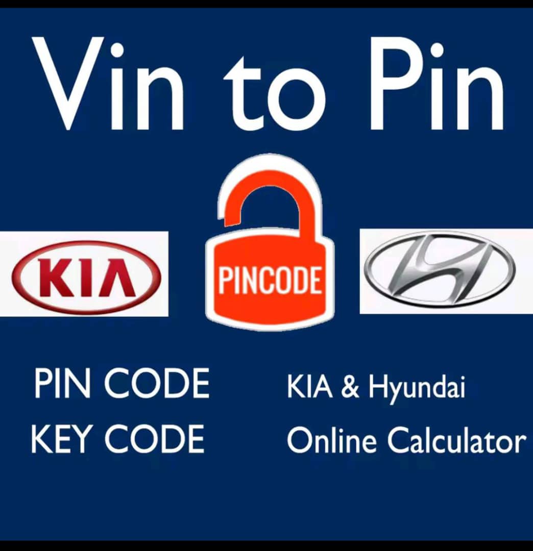 Vin to Pin ,Pin Code, Key Code, KIA and Hyundai ,Online Calculator